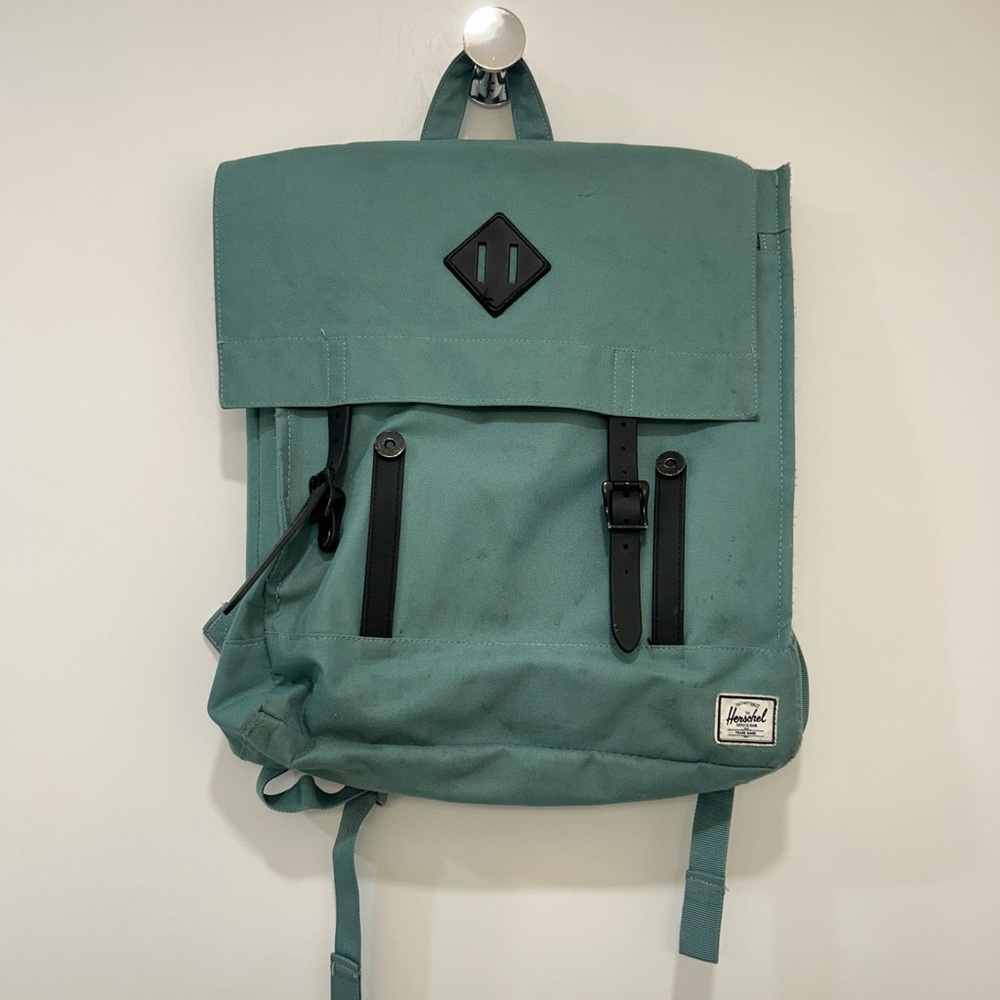 Herschel Supply Company Teal Canvas Flap Backpack